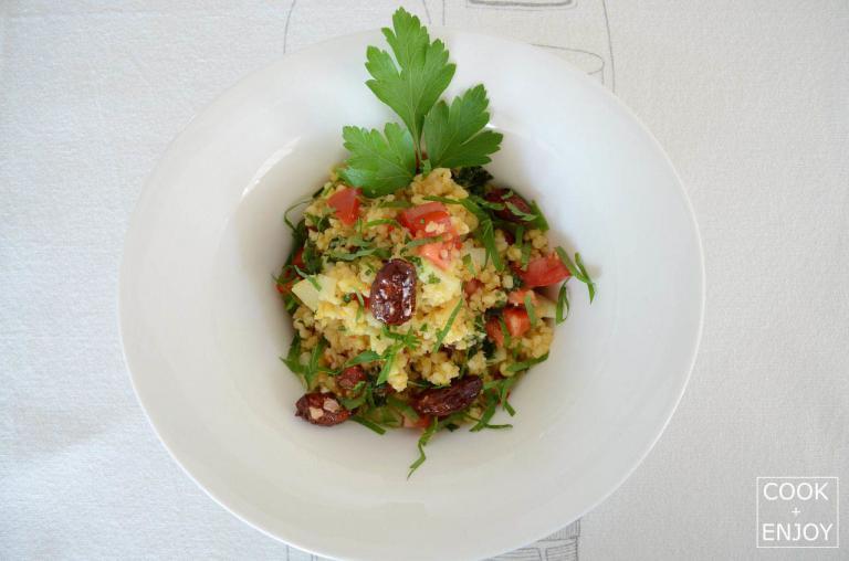 COOK and ENJOY Rezept Bulgur-Salat mit gebrannten Mandeln